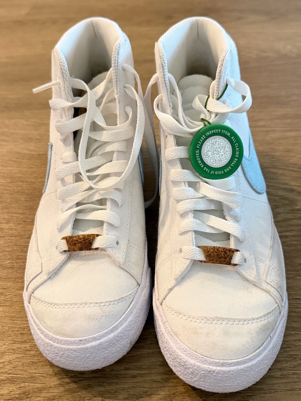 Nike White High-Top Canvas Sneakers